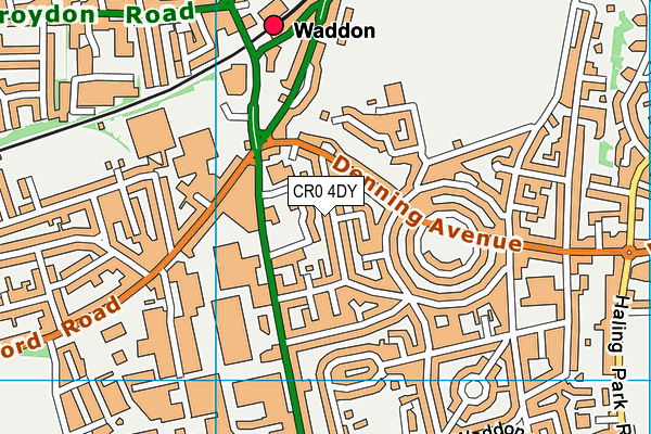 CR0 4DY map - OS VectorMap District (Ordnance Survey)