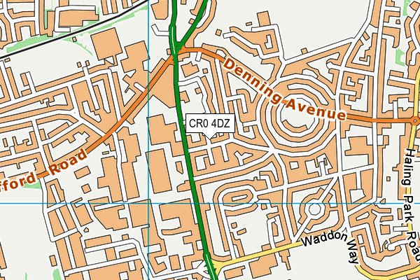 CR0 4DZ map - OS VectorMap District (Ordnance Survey)