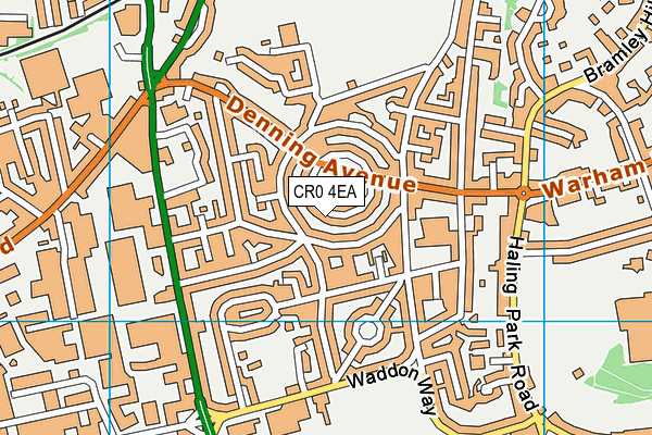 CR0 4EA map - OS VectorMap District (Ordnance Survey)