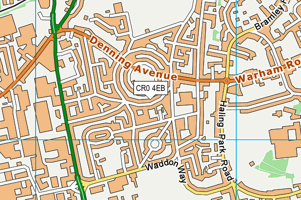 CR0 4EB map - OS VectorMap District (Ordnance Survey)