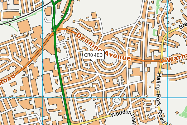 CR0 4ED map - OS VectorMap District (Ordnance Survey)