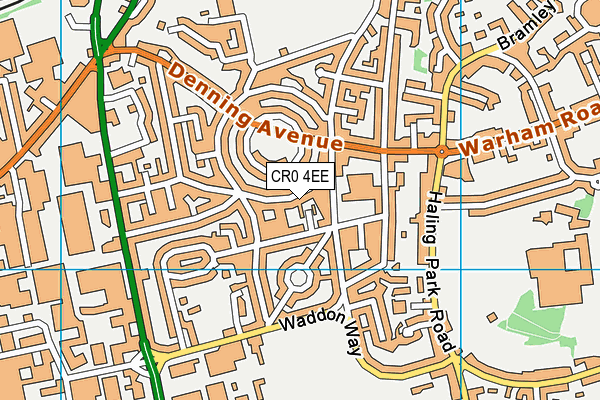 CR0 4EE map - OS VectorMap District (Ordnance Survey)