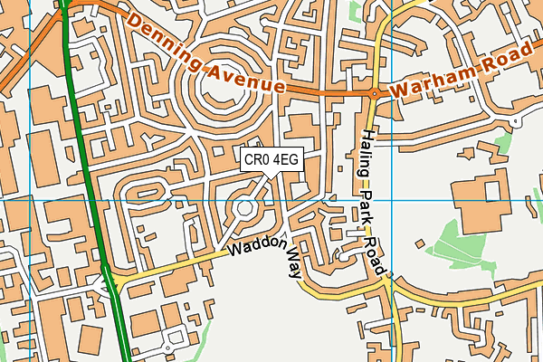 CR0 4EG map - OS VectorMap District (Ordnance Survey)