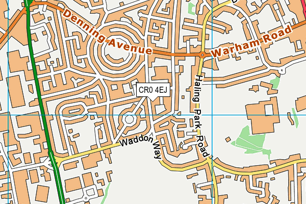 CR0 4EJ map - OS VectorMap District (Ordnance Survey)