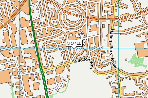 CR0 4EL map - OS VectorMap District (Ordnance Survey)