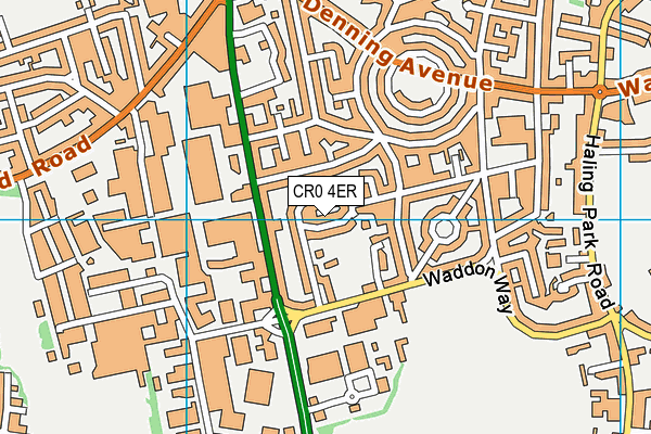 CR0 4ER map - OS VectorMap District (Ordnance Survey)