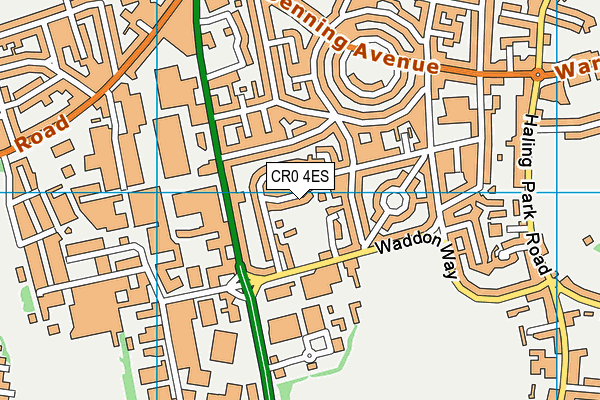 CR0 4ES map - OS VectorMap District (Ordnance Survey)