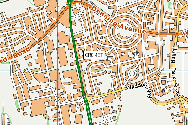CR0 4ET map - OS VectorMap District (Ordnance Survey)