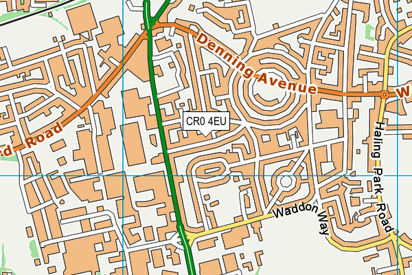 CR0 4EU map - OS VectorMap District (Ordnance Survey)