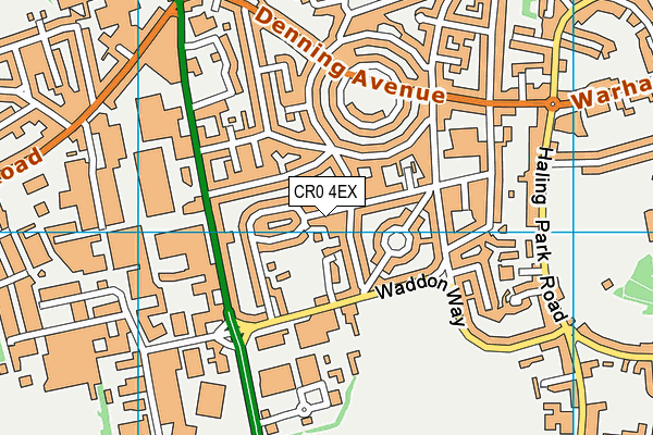 CR0 4EX map - OS VectorMap District (Ordnance Survey)