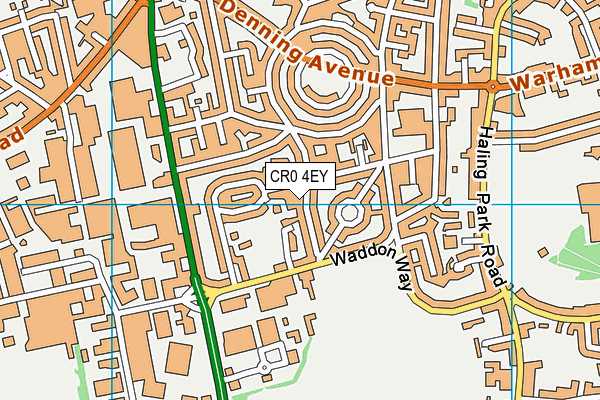 CR0 4EY map - OS VectorMap District (Ordnance Survey)