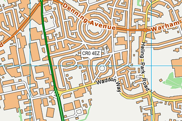 CR0 4EZ map - OS VectorMap District (Ordnance Survey)