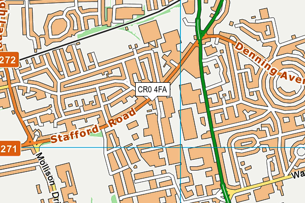 CR0 4FA map - OS VectorMap District (Ordnance Survey)