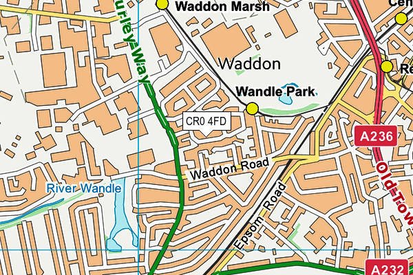 CR0 4FD map - OS VectorMap District (Ordnance Survey)