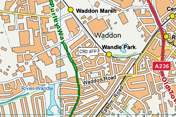 CR0 4FP map - OS VectorMap District (Ordnance Survey)