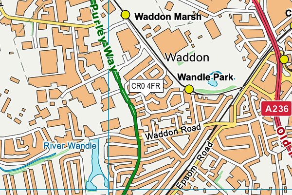 CR0 4FR map - OS VectorMap District (Ordnance Survey)