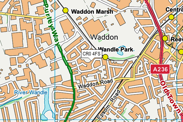 CR0 4FS map - OS VectorMap District (Ordnance Survey)