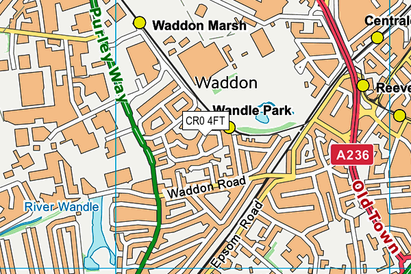 CR0 4FT map - OS VectorMap District (Ordnance Survey)