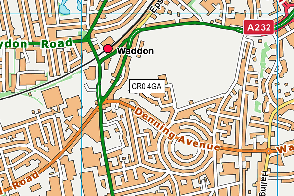 CR0 4GA map - OS VectorMap District (Ordnance Survey)