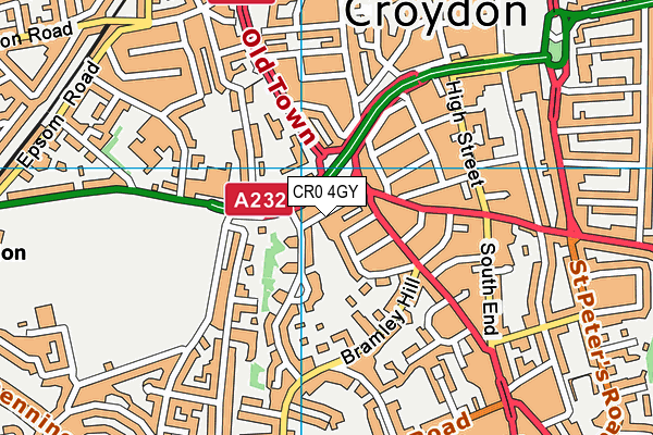 CR0 4GY map - OS VectorMap District (Ordnance Survey)