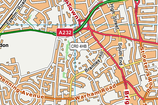 CR0 4HB map - OS VectorMap District (Ordnance Survey)