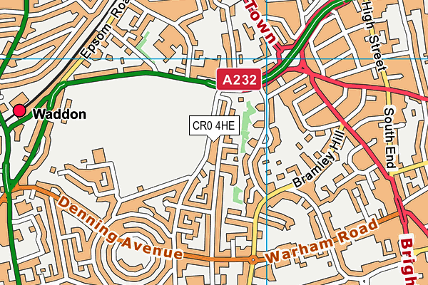 CR0 4HE map - OS VectorMap District (Ordnance Survey)