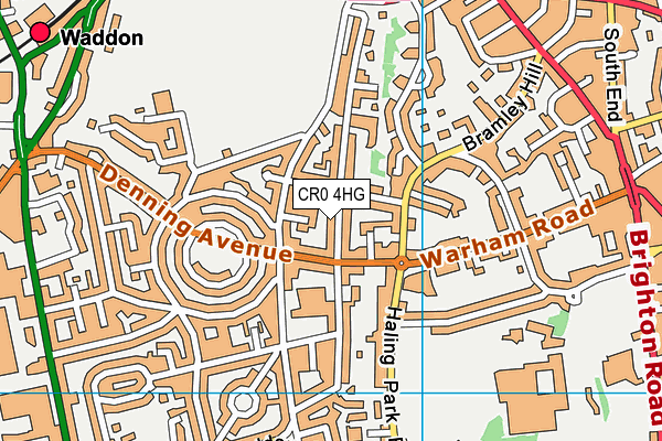 CR0 4HG map - OS VectorMap District (Ordnance Survey)