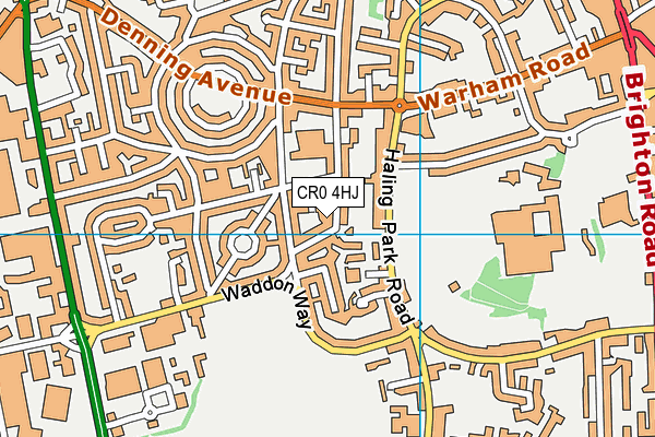 CR0 4HJ map - OS VectorMap District (Ordnance Survey)