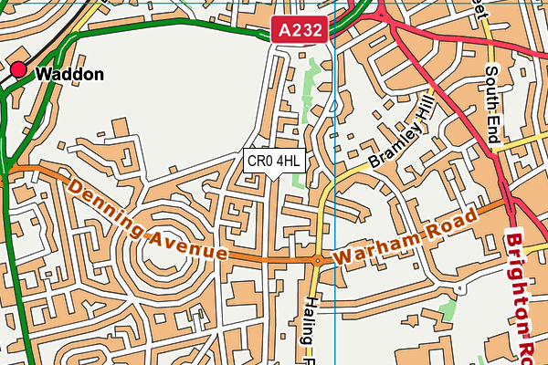 CR0 4HL map - OS VectorMap District (Ordnance Survey)