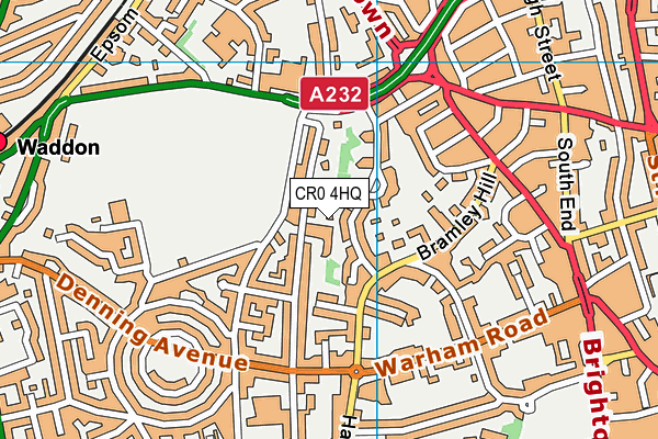 CR0 4HQ map - OS VectorMap District (Ordnance Survey)