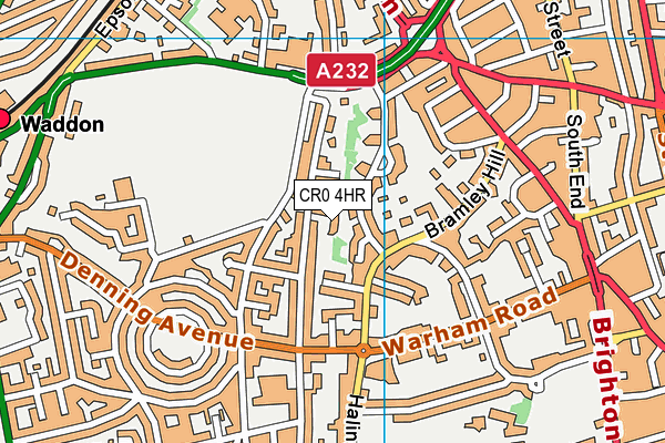 CR0 4HR map - OS VectorMap District (Ordnance Survey)