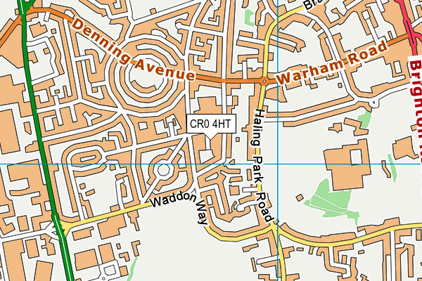 CR0 4HT map - OS VectorMap District (Ordnance Survey)