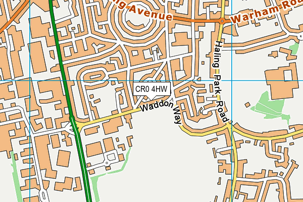 CR0 4HW map - OS VectorMap District (Ordnance Survey)