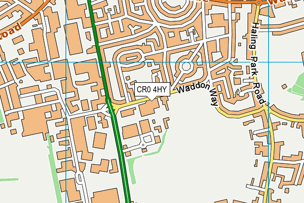 CR0 4HY map - OS VectorMap District (Ordnance Survey)