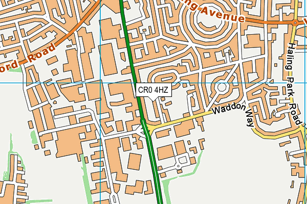 CR0 4HZ map - OS VectorMap District (Ordnance Survey)