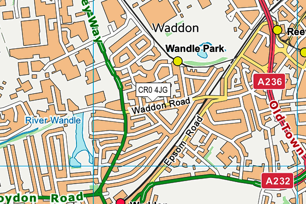 CR0 4JG map - OS VectorMap District (Ordnance Survey)