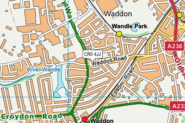 CR0 4JJ map - OS VectorMap District (Ordnance Survey)