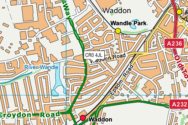 CR0 4JL map - OS VectorMap District (Ordnance Survey)