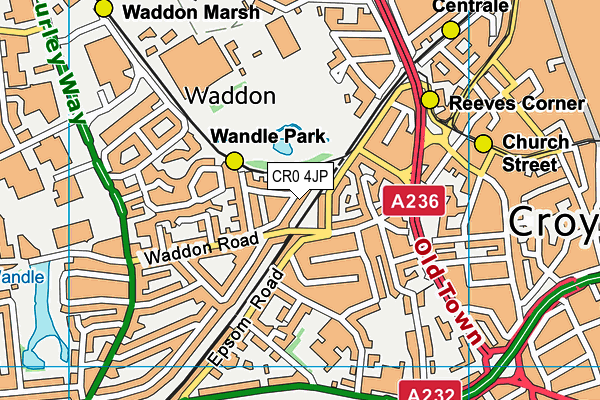 CR0 4JP map - OS VectorMap District (Ordnance Survey)