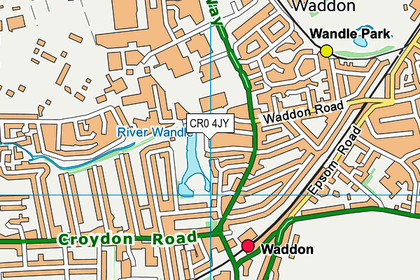 CR0 4JY map - OS VectorMap District (Ordnance Survey)