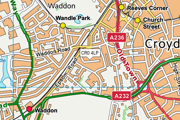 CR0 4LP map - OS VectorMap District (Ordnance Survey)