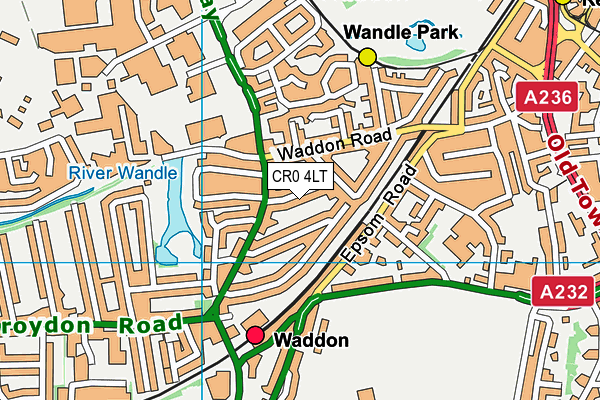 CR0 4LT map - OS VectorMap District (Ordnance Survey)