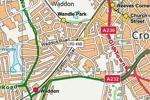 CR0 4NB map - OS VectorMap District (Ordnance Survey)