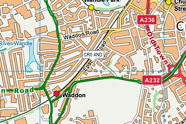 CR0 4ND map - OS VectorMap District (Ordnance Survey)