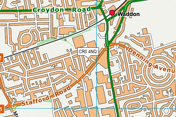 CR0 4NQ map - OS VectorMap District (Ordnance Survey)