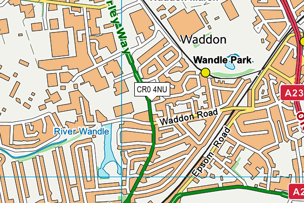 CR0 4NU map - OS VectorMap District (Ordnance Survey)