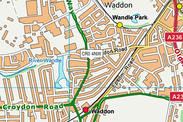 CR0 4NW map - OS VectorMap District (Ordnance Survey)