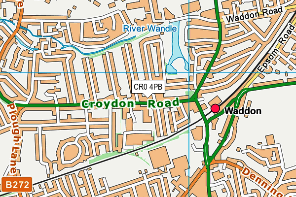 CR0 4PB map - OS VectorMap District (Ordnance Survey)