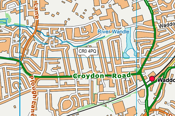 CR0 4PQ map - OS VectorMap District (Ordnance Survey)