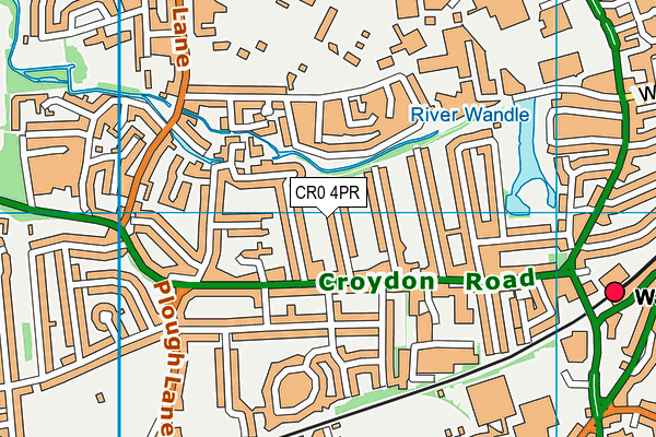 CR0 4PR map - OS VectorMap District (Ordnance Survey)